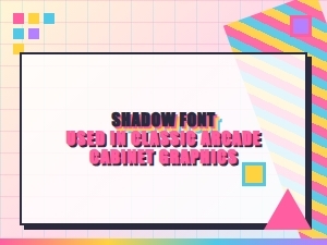 Elegant Arcade Shadows in Classic Pixel Fonts