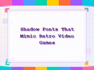 Retro Video Game Shadow Font Design