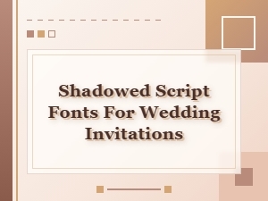 Wedding Invitations with Elegant Shadowed Script